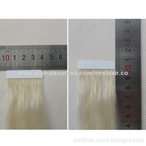 24-inch 613# light blonde adhesives double side tape hair remy extension, measures 4 * 0.8cm, OEM